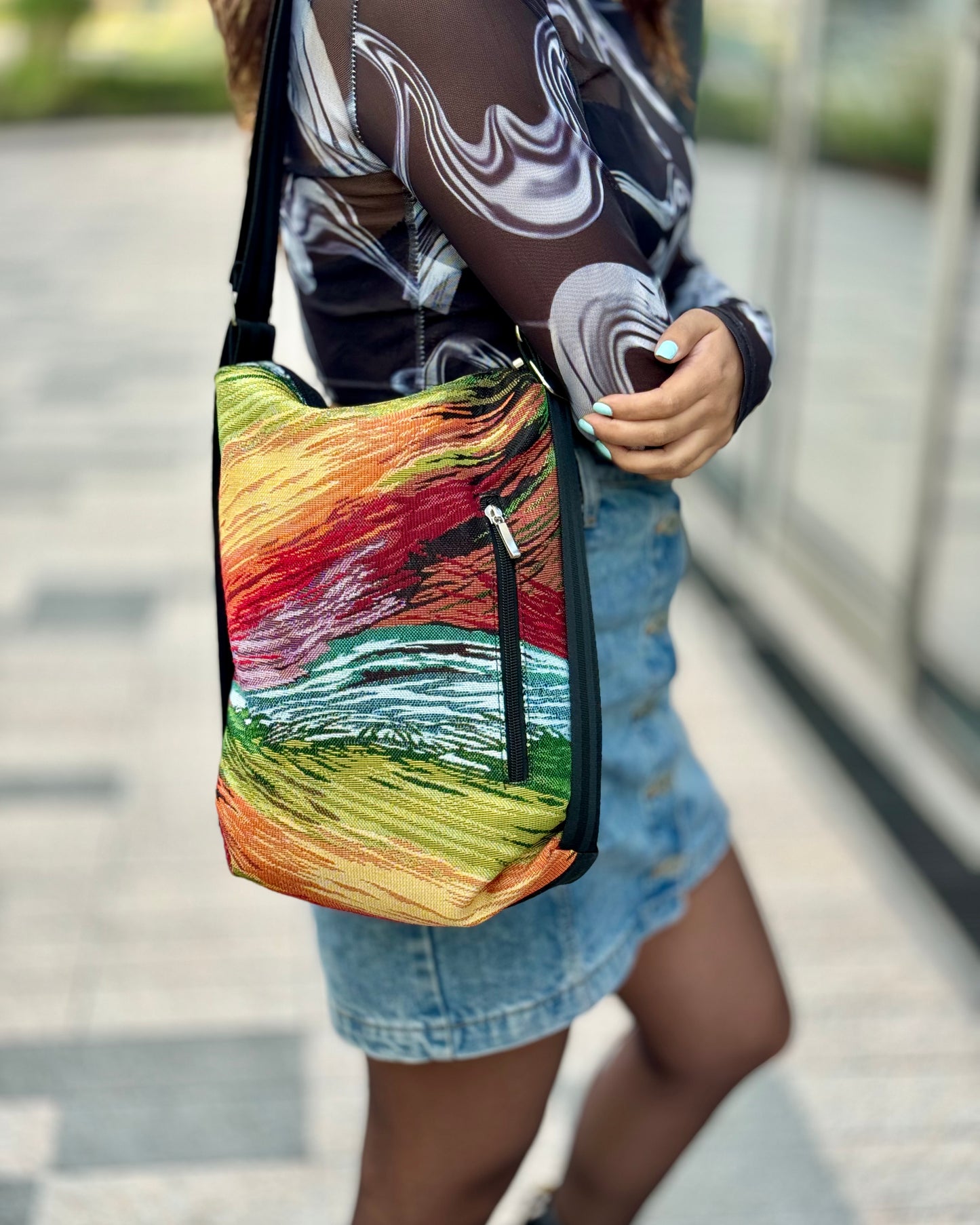 Mochila Doble Uso Gobelino Pintoresco🎨